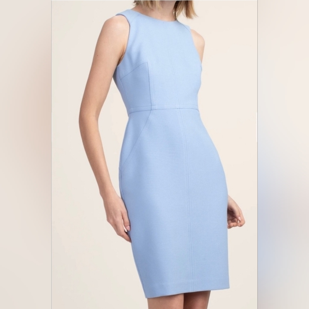 Trina Turk Rouge Light Blue sheath dress tailored sz 8